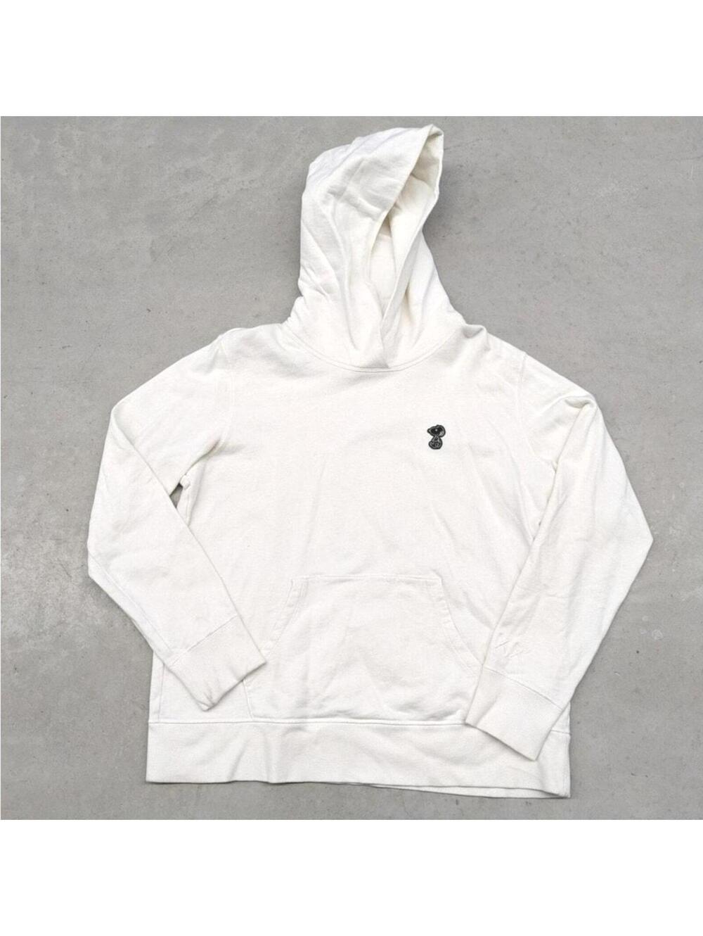 Kaws x Peanuts x Uniqlo Essential Black logo hoodie
